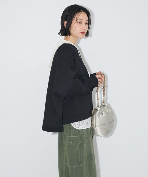 Green Parks(グリーンパークス)の「エアリークッションリラックスカットプルオーバー(Tシャツ/カットソー・レディース・ブラウン/杢グレー/ブラック/ホワイト系その他2・FREE)」の10枚目の写真