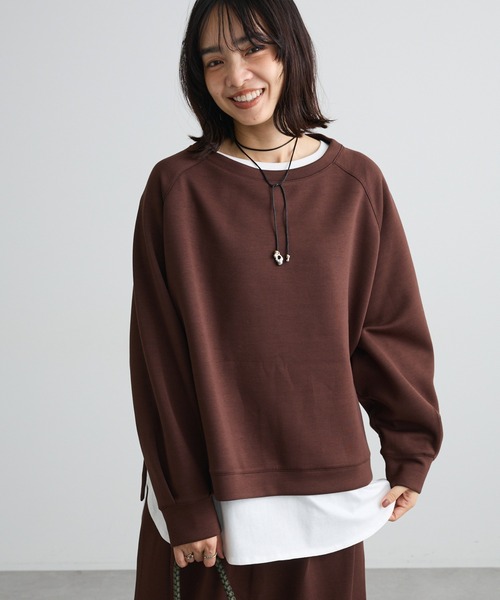 Green Parks(グリーンパークス)の「エアリークッションリラックスカットプルオーバー(Tシャツ/カットソー・レディース・ブラウン/杢グレー/ブラック/ホワイト系その他2・FREE)」の4枚目の写真