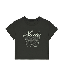 NICOLE BUTTERFLY CROP TOP_CHACOAL