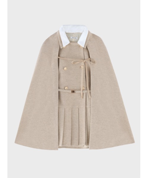 M me eme（エムミーエメ）の「Classical ribbon belted cape coat(eme11105)（その他アウター・レディース・ベージュ/ブラック・FREE）」の20枚目の写真