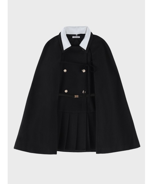 M me eme（エムミーエメ）の「Classical ribbon belted cape coat(eme11105)（その他アウター・レディース・ベージュ/ブラック・FREE）」の21枚目の写真