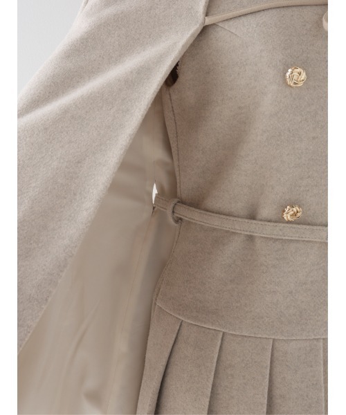 M me eme（エムミーエメ）の「Classical ribbon belted cape coat(eme11105)（その他アウター・レディース・ベージュ/ブラック・FREE）」の18枚目の写真