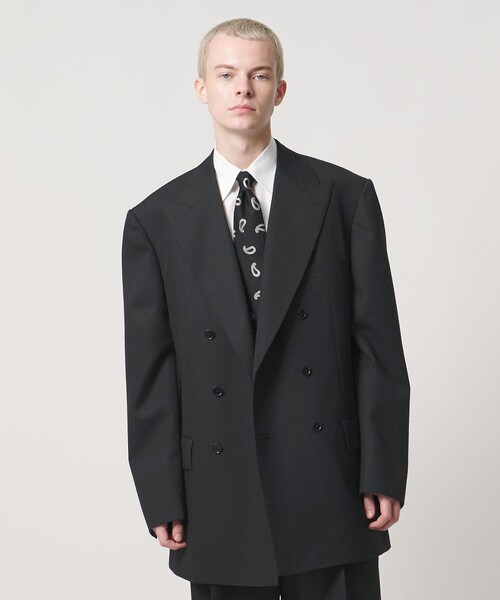 UNITED ARROWS & SONS(ユナイテッドアローズアンドサンズ)の「<UNITED ARROWS & SONS by MASATAKA HATTORI> BIG W 6B/ジャケット(テーラードジャケット・メンズ・ネイビー/ブラック・46/44/48)」の2枚目の写真