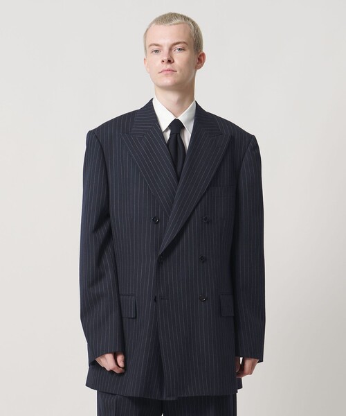 UNITED ARROWS & SONS(ユナイテッドアローズアンドサンズ)の「<UNITED ARROWS & SONS by MASATAKA HATTORI> BIG W 6B/ジャケット(テーラードジャケット・メンズ・ネイビー/ブラック・46/44/48)」の21枚目の写真