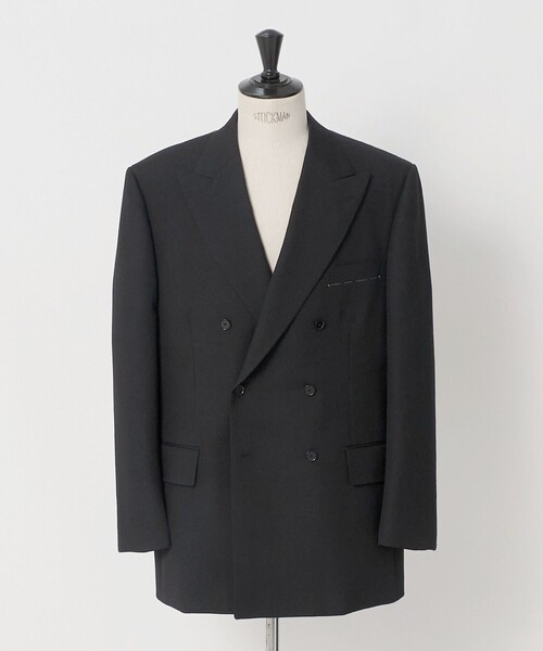 UNITED ARROWS & SONS(ユナイテッドアローズアンドサンズ)の「<UNITED ARROWS & SONS by MASATAKA HATTORI> BIG W 6B/ジャケット(テーラードジャケット・メンズ・ネイビー/ブラック・46/44/48)」の4枚目の写真