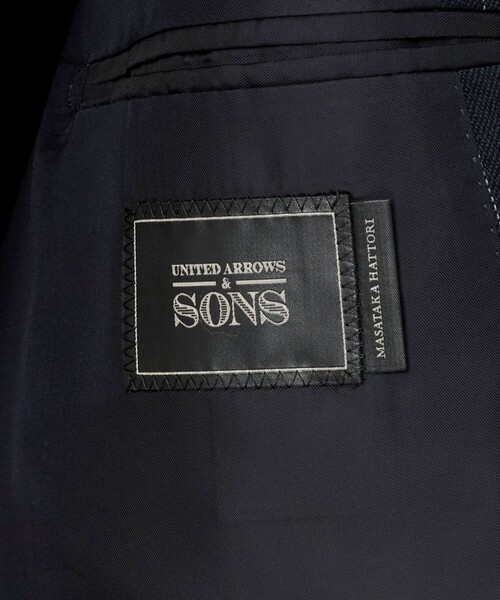 UNITED ARROWS & SONS(ユナイテッドアローズアンドサンズ)の「<UNITED ARROWS & SONS by MASATAKA HATTORI> BIG W 6B/ジャケット(テーラードジャケット・メンズ・ネイビー/ブラック・46/44/48)」の8枚目の写真