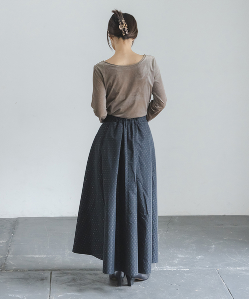 Noble(ノーブル)の「シアーベロアジャージーTOPS(Tシャツ/カットソー・レディース・モカ/ホワイト系その他/ピンク系その他・FREE)」の19枚目の写真