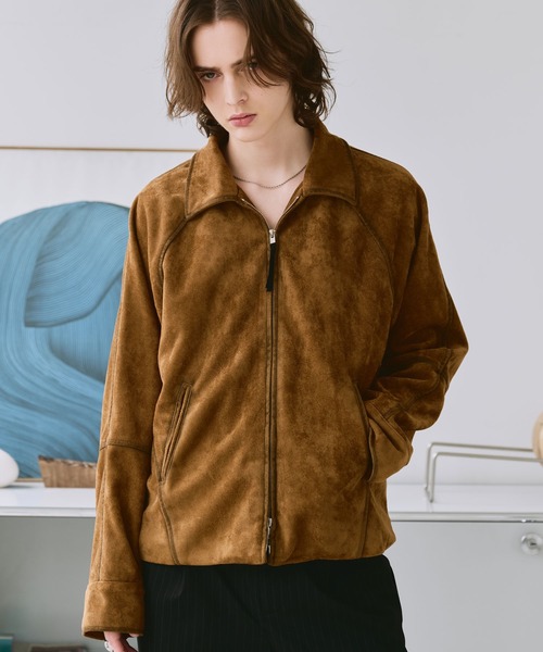 SELLE GLANT(セレグランテ)の「SUEDE-LIKE DOUBLE-ZIP JACKETT / スエードライクダブルジップジャケット(ブルゾン・メンズ・ダークブラウン/チャコールグレー/ブラック/キャメル/アイボリー・LARGE/SMALL/MEDIUM)」の5枚目の写真