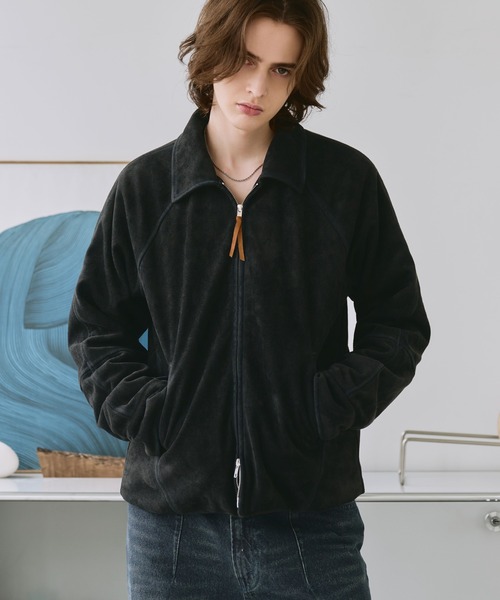 SELLE GLANT(セレグランテ)の「SUEDE-LIKE DOUBLE-ZIP JACKETT / スエードライクダブルジップジャケット(ブルゾン・メンズ・ダークブラウン/チャコールグレー/ブラック/キャメル/アイボリー・LARGE/SMALL/MEDIUM)」の3枚目の写真