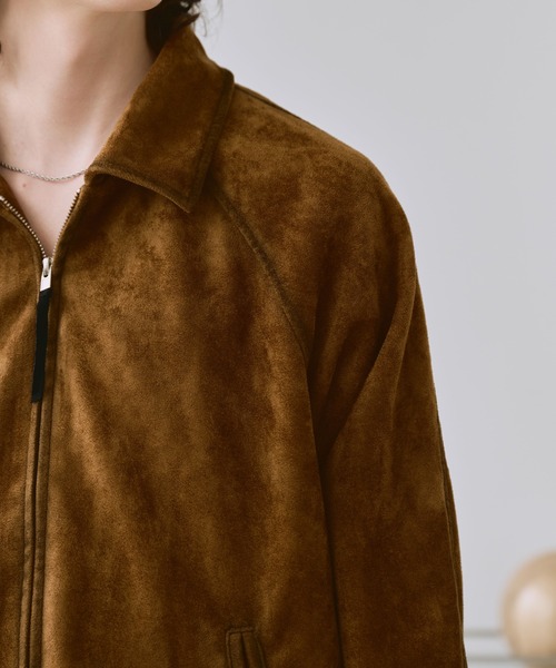 SELLE GLANT(セレグランテ)の「SUEDE-LIKE DOUBLE-ZIP JACKETT / スエードライクダブルジップジャケット(ブルゾン・メンズ・ダークブラウン/チャコールグレー/ブラック/キャメル/アイボリー・LARGE/SMALL/MEDIUM)」の11枚目の写真