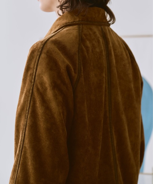 SELLE GLANT(セレグランテ)の「SUEDE-LIKE DOUBLE-ZIP JACKETT / スエードライクダブルジップジャケット(ブルゾン・メンズ・ダークブラウン/チャコールグレー/ブラック/キャメル/アイボリー・LARGE/SMALL/MEDIUM)」の14枚目の写真