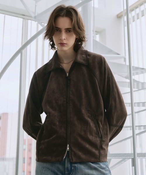 SELLE GLANT(セレグランテ)の「SUEDE-LIKE DOUBLE-ZIP JACKETT / スエードライクダブルジップジャケット(ブルゾン・メンズ・ダークブラウン/チャコールグレー/ブラック/キャメル/アイボリー・LARGE/SMALL/MEDIUM)」の15枚目の写真