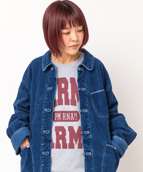 RNA(アールエヌエー)の「J2209 ウォッシュドコードチャイナジャケット(ノーカラージャケット・レディース・インディゴブルー/スミクロ・MEDIUM)」の2枚目の写真
