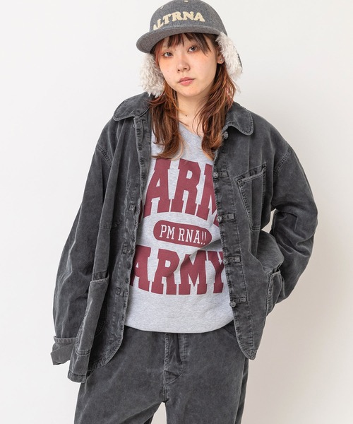 RNA(アールエヌエー)の「J2209 ウォッシュドコードチャイナジャケット(ノーカラージャケット・レディース・インディゴブルー/スミクロ・MEDIUM)」の4枚目の写真