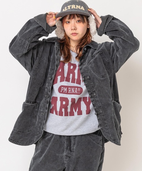 RNA(アールエヌエー)の「J2209 ウォッシュドコードチャイナジャケット(ノーカラージャケット・レディース・インディゴブルー/スミクロ・MEDIUM)」の5枚目の写真