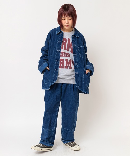 RNA(アールエヌエー)の「J2209 ウォッシュドコードチャイナジャケット(ノーカラージャケット・レディース・インディゴブルー/スミクロ・MEDIUM)」の12枚目の写真