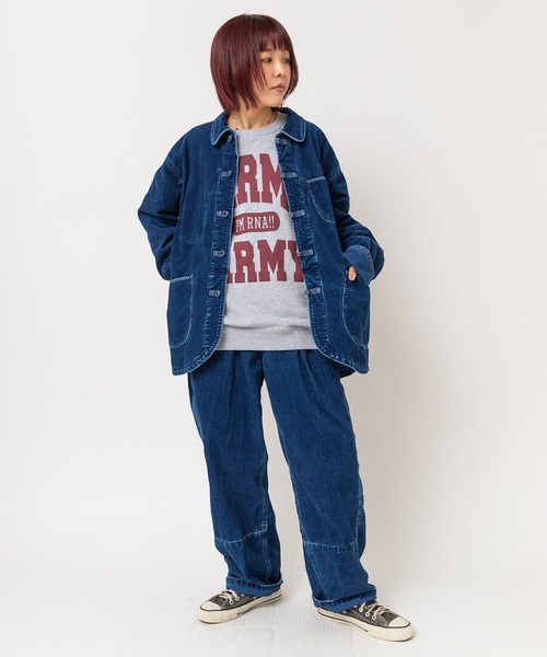 RNA(アールエヌエー)の「J2209 ウォッシュドコードチャイナジャケット(ノーカラージャケット・レディース・インディゴブルー/スミクロ・MEDIUM)」の13枚目の写真