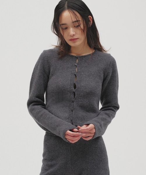 TODAYFUL Cashmere Compact Cardigan グレー Cashmere Compact Cardigan（カーディガン/ボレロ）｜TODAYFUL
