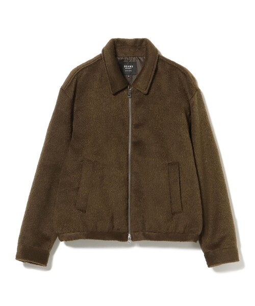 BEAMS HEART(ビームスハート)の「シャギー ジップアップ ブルゾン(ライダースジャケット・メンズ・ブラック/ブラウン・LARGE/MEDIUM/SMALL)」の7枚目の写真