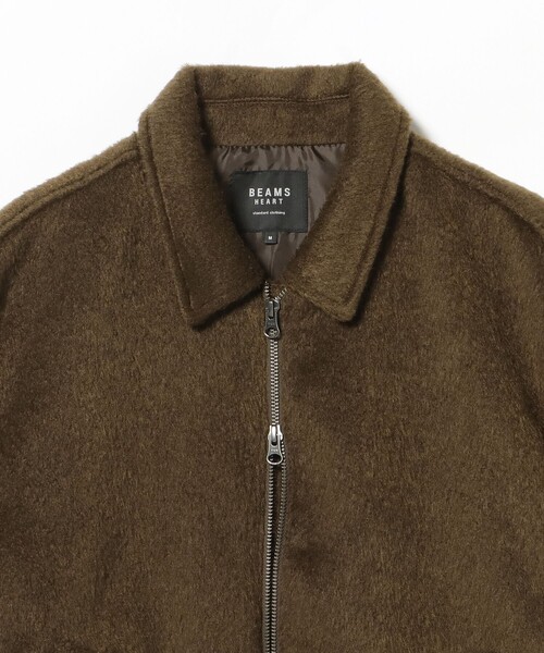 BEAMS HEART(ビームスハート)の「シャギー ジップアップ ブルゾン(ライダースジャケット・メンズ・ブラック/ブラウン・LARGE/MEDIUM/SMALL)」の8枚目の写真