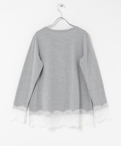 ITEMS URBANRESEARCH(アイテムズ アーバンリサーチ)の「レースコンビロングTシャツ(Tシャツ/カットソー・レディース・ホワイト/グレー・FREE)」の13枚目の写真