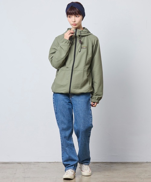 L.L.Bean(エルエルビーン)の「マウンテン・クラシック・フルジップ・ジャケット 米国フィット・プチ(ナイロンジャケット・レディース・オリーブドラブ/アイボリー・LARGE/MEDIUM/SMALL/X-SMALL)」の17枚目の写真