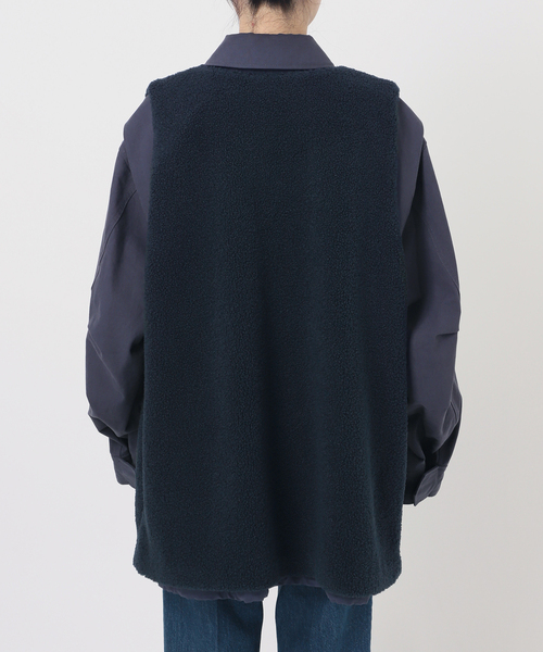 B.C STOCK（ベーセーストック）の「【ZOZO先行販売】《2枚セット》Gleamy / グリーミー  ミリタリーコート+ボアベスト（その他アウター・レディース・カーキ/ブラック/ネイビー・FREE）」の7枚目の写真