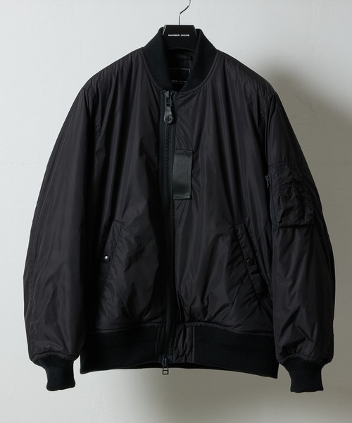 NUMBER (N)INE（ナンバーナイン）の「NYLON MA-1 JACKET / 撥水 ナイロン 中綿 MA-1 ジャケット（MA-1・メンズ・ブラック系/オリーブ/ブラック・2/3/4）」の2枚目の写真