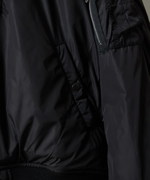 NUMBER (N)INE（ナンバーナイン）の「NYLON MA-1 JACKET / 撥水 ナイロン 中綿 MA-1 ジャケット（MA-1・メンズ・ブラック系/オリーブ/ブラック・2/3/4）」の17枚目の写真