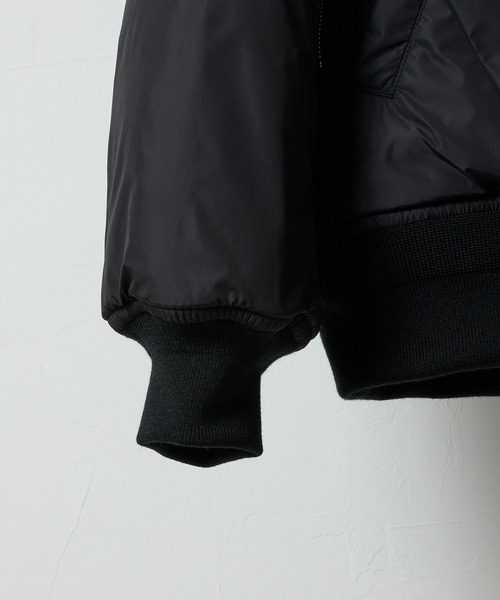 NUMBER (N)INE（ナンバーナイン）の「NYLON MA-1 JACKET / 撥水 ナイロン 中綿 MA-1 ジャケット（MA-1・メンズ・ブラック系/オリーブ/ブラック・2/3/4）」の18枚目の写真