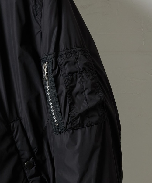 NUMBER (N)INE（ナンバーナイン）の「NYLON MA-1 JACKET / 撥水 ナイロン 中綿 MA-1 ジャケット（MA-1・メンズ・ブラック系/オリーブ/ブラック・2/3/4）」の19枚目の写真