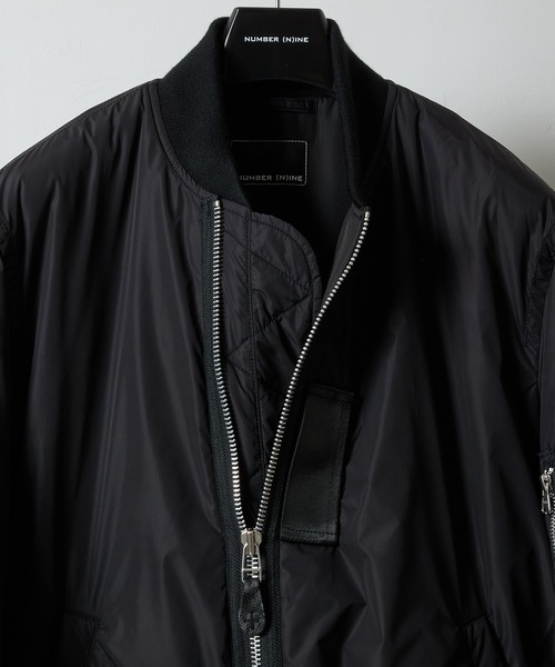 NUMBER (N)INE（ナンバーナイン）の「NYLON MA-1 JACKET / 撥水 ナイロン 中綿 MA-1 ジャケット（MA-1・メンズ・ブラック系/オリーブ/ブラック・2/3/4）」の21枚目の写真