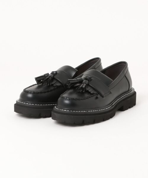 Bridget Birkin(ブリジットバーキン)の「【Bridget Birkin】<撥水加工>ステッチタッセルローファー(561645)(ローファー・レディース・ブラック/ブラック系その他・22.5/24/24.5/23/23.5)」の1枚目の写真
