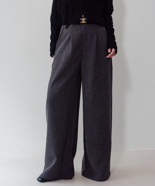 on:nue(オンニュ)の「【on:nue】メランジタックワイドパンツ/26-27 AW COLLECTION(その他パンツ・レディース・ベージュ/グレー/ブラウン・MEDIUM/SMALL)」の10枚目の写真