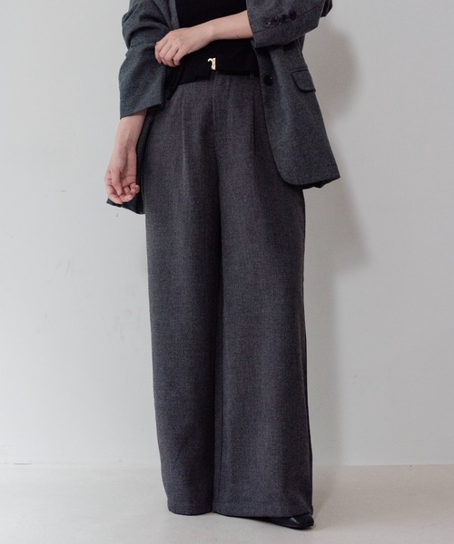 on:nue(オンニュ)の「【on:nue】メランジタックワイドパンツ/26-27 AW COLLECTION(その他パンツ・レディース・ベージュ/グレー/ブラウン・MEDIUM/SMALL)」の14枚目の写真