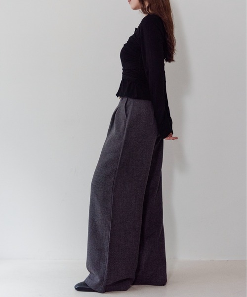 on:nue(オンニュ)の「【on:nue】メランジタックワイドパンツ/26-27 AW COLLECTION(その他パンツ・レディース・ベージュ/グレー/ブラウン・MEDIUM/SMALL)」の20枚目の写真