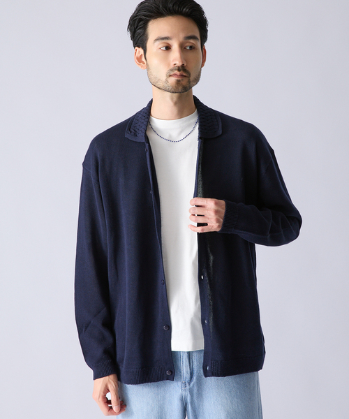 EDIFICE(エディフィス)の「《EDIFICE by PIPPIOLINO》クロシェ ニット シャツ(シャツ/ブラウス・メンズ・ブラック/ネイビー/ブラウン/レッド系その他・MEDIUM/LARGE)」の3枚目の写真
