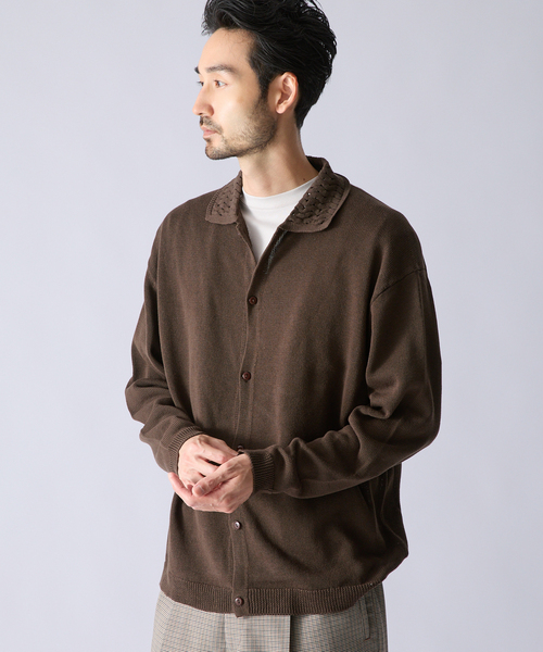 EDIFICE(エディフィス)の「《EDIFICE by PIPPIOLINO》クロシェ ニット シャツ(シャツ/ブラウス・メンズ・ブラック/ネイビー/ブラウン/レッド系その他・MEDIUM/LARGE)」の16枚目の写真