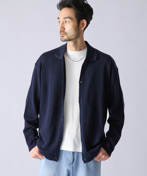 EDIFICE(エディフィス)の「《EDIFICE by PIPPIOLINO》クロシェ ニット シャツ(シャツ/ブラウス・メンズ・ブラック/ネイビー/ブラウン/レッド系その他・MEDIUM/LARGE)」の21枚目の写真