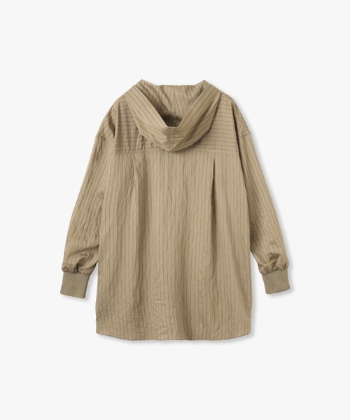 MAYSON GREY(メイソングレイ)の「ストライプドッキング袖リブフーディーシャツ(シャツ/ブラウス・レディース・ブラック系その他/ダークベージュ・M)」の10枚目の写真