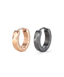 【限定展開】“THE EDGE”エングレイブカッティングフープピアス（2点セット）/スペシャルパッケージ/サージカルステンレス（金属アレルギー対応）【LION HEART / ライオンハート】