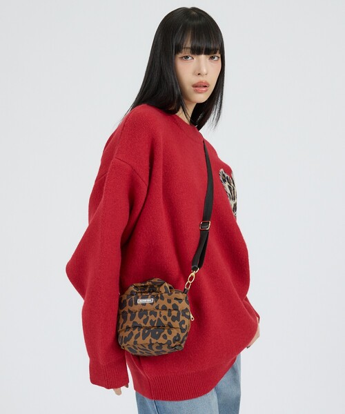 ROOTOTE(ルートート)の「【ROOTOTE/ルートート】FE babyroo レパード-A / ベビールー /ショルダーベルト付き 2WAY仕様/ユニセックス(ショルダーバッグ・メンズ・ブラウン/カーキ・フリー)」の1枚目の写真
