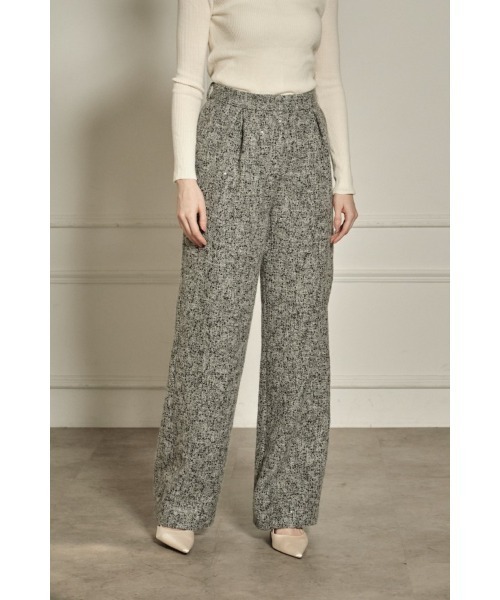 ERADIE(エラディエ)の「Wool Blend Semi-Wide Pants ウールブレンドセミワイドパンツ(スラックス・レディース・ブラック/キャメル/グレー系・SMALL/MEDIUM)」の17枚目の写真