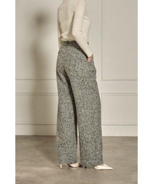 ERADIE(エラディエ)の「Wool Blend Semi-Wide Pants ウールブレンドセミワイドパンツ(スラックス・レディース・ブラック/キャメル/グレー系・SMALL/MEDIUM)」の14枚目の写真