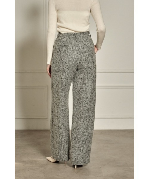 ERADIE(エラディエ)の「Wool Blend Semi-Wide Pants ウールブレンドセミワイドパンツ(スラックス・レディース・ブラック/キャメル/グレー系・SMALL/MEDIUM)」の13枚目の写真