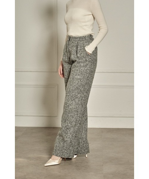 ERADIE(エラディエ)の「Wool Blend Semi-Wide Pants ウールブレンドセミワイドパンツ(スラックス・レディース・ブラック/キャメル/グレー系・SMALL/MEDIUM)」の12枚目の写真