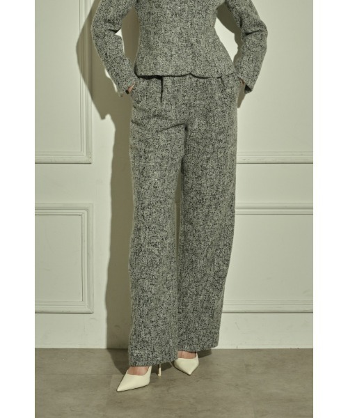 ERADIE(エラディエ)の「Wool Blend Semi-Wide Pants ウールブレンドセミワイドパンツ(スラックス・レディース・ブラック/キャメル/グレー系・SMALL/MEDIUM)」の16枚目の写真