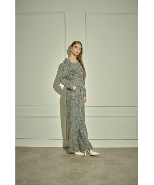 ERADIE(エラディエ)の「Wool Blend Semi-Wide Pants ウールブレンドセミワイドパンツ(スラックス・レディース・ブラック/キャメル/グレー系・SMALL/MEDIUM)」の6枚目の写真