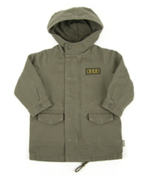 X-girl Stages（エックスガールステージス）の「MODS COAT(4T～6T)（ミリタリージャケット・キッズ・ブラック/カーキ・4T/5T/6T）」の2枚目の写真