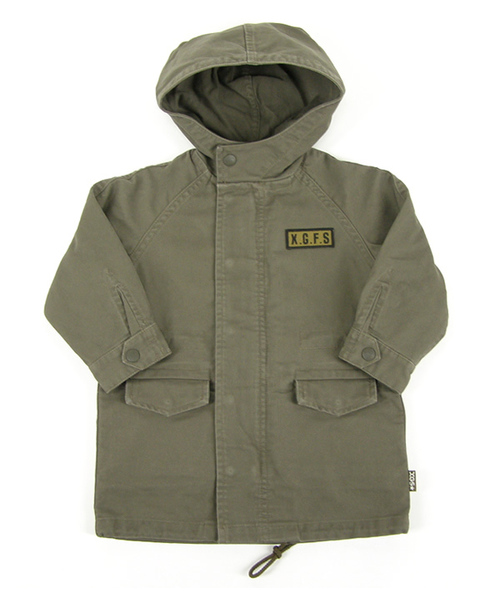 X-girl Stages（エックスガールステージス）の「MODS COAT(4T～6T)（ミリタリージャケット・キッズ・ブラック/カーキ・4T/5T/6T）」の5枚目の写真